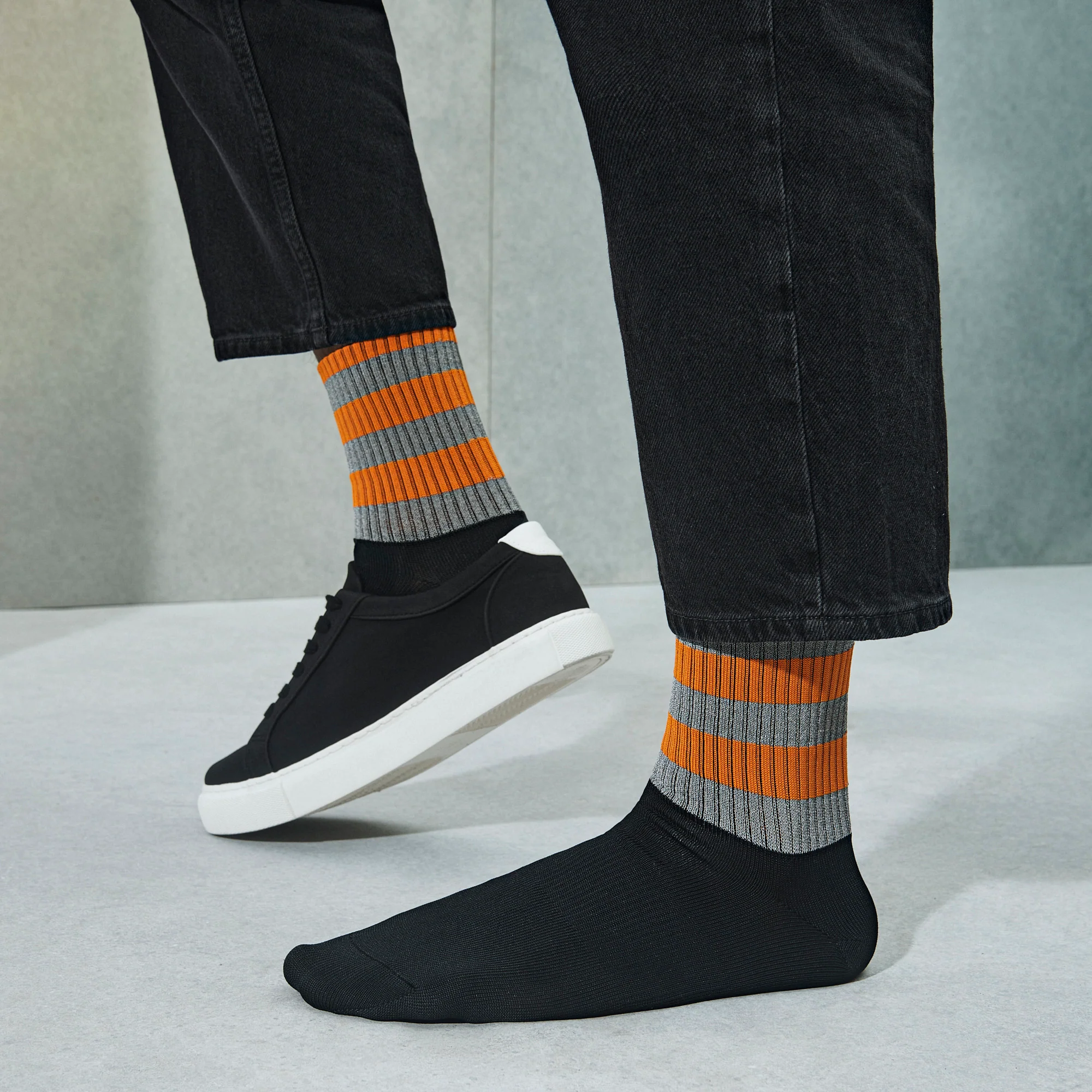 Striped Reflector Crew Socks - Image 5