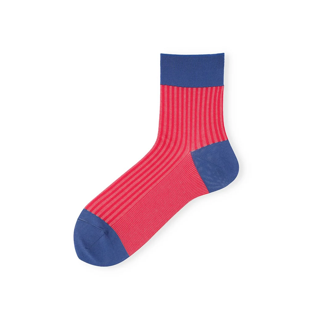 Striped Silky Cotton Quarter Socks - Image 6