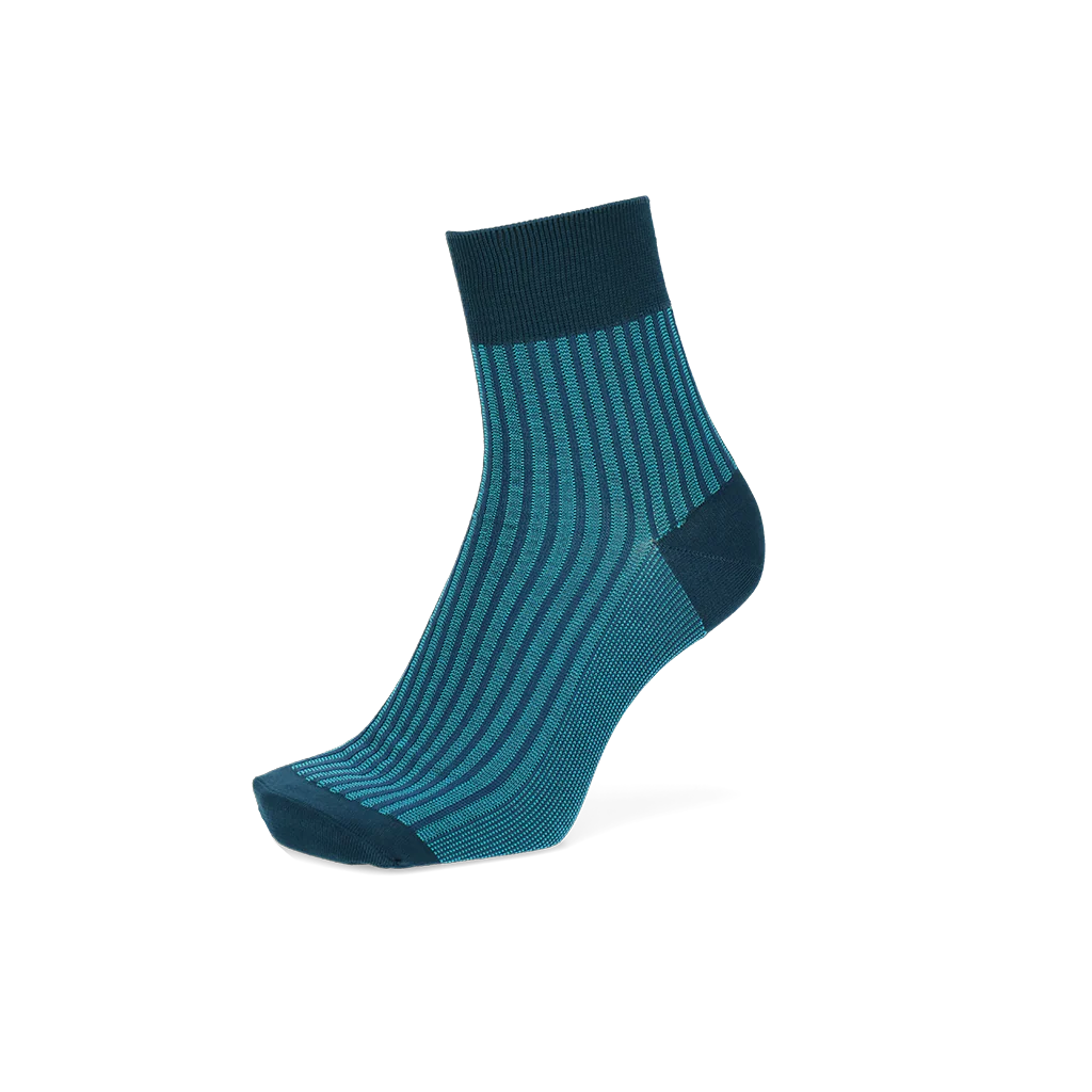 Striped Silky Cotton Quarter Socks - Image 7