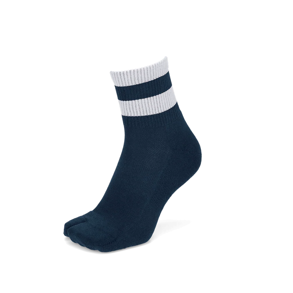 Striped Washi Tabi Quarter Socks - Image 6