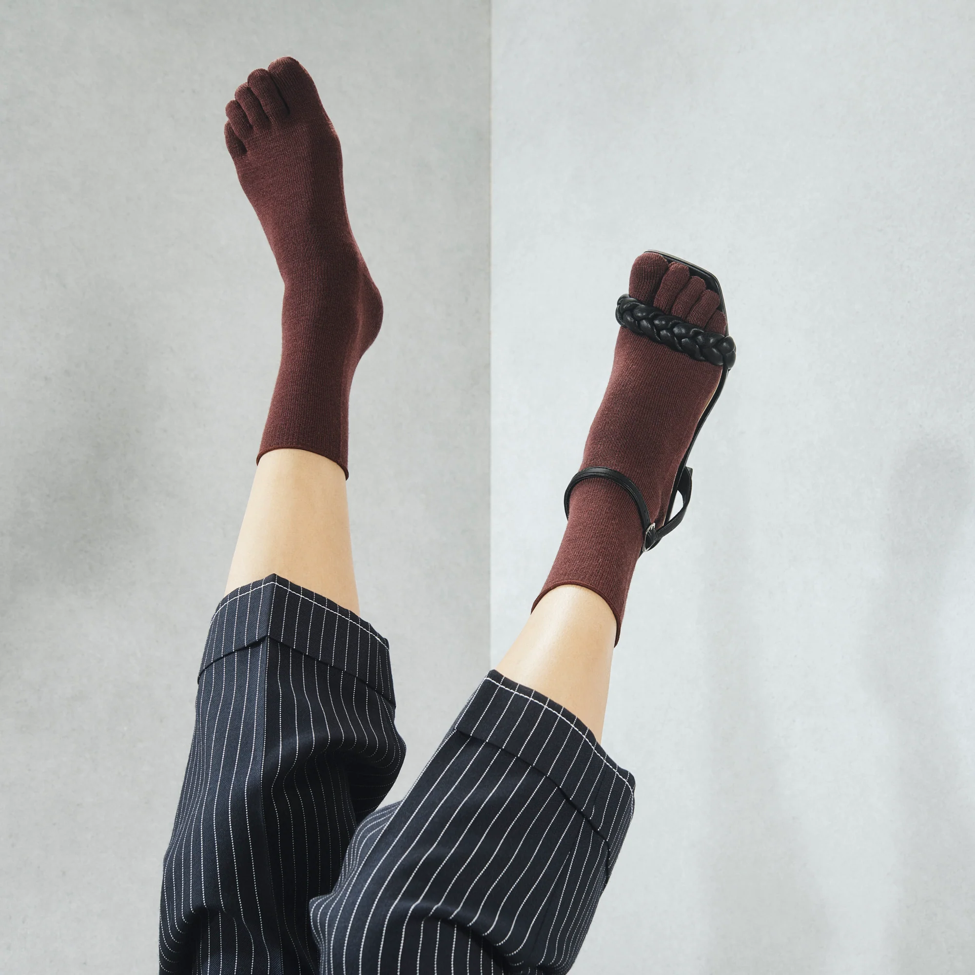 Super Extra Fine Merino Wool Toe  Crew Socks - Image 3