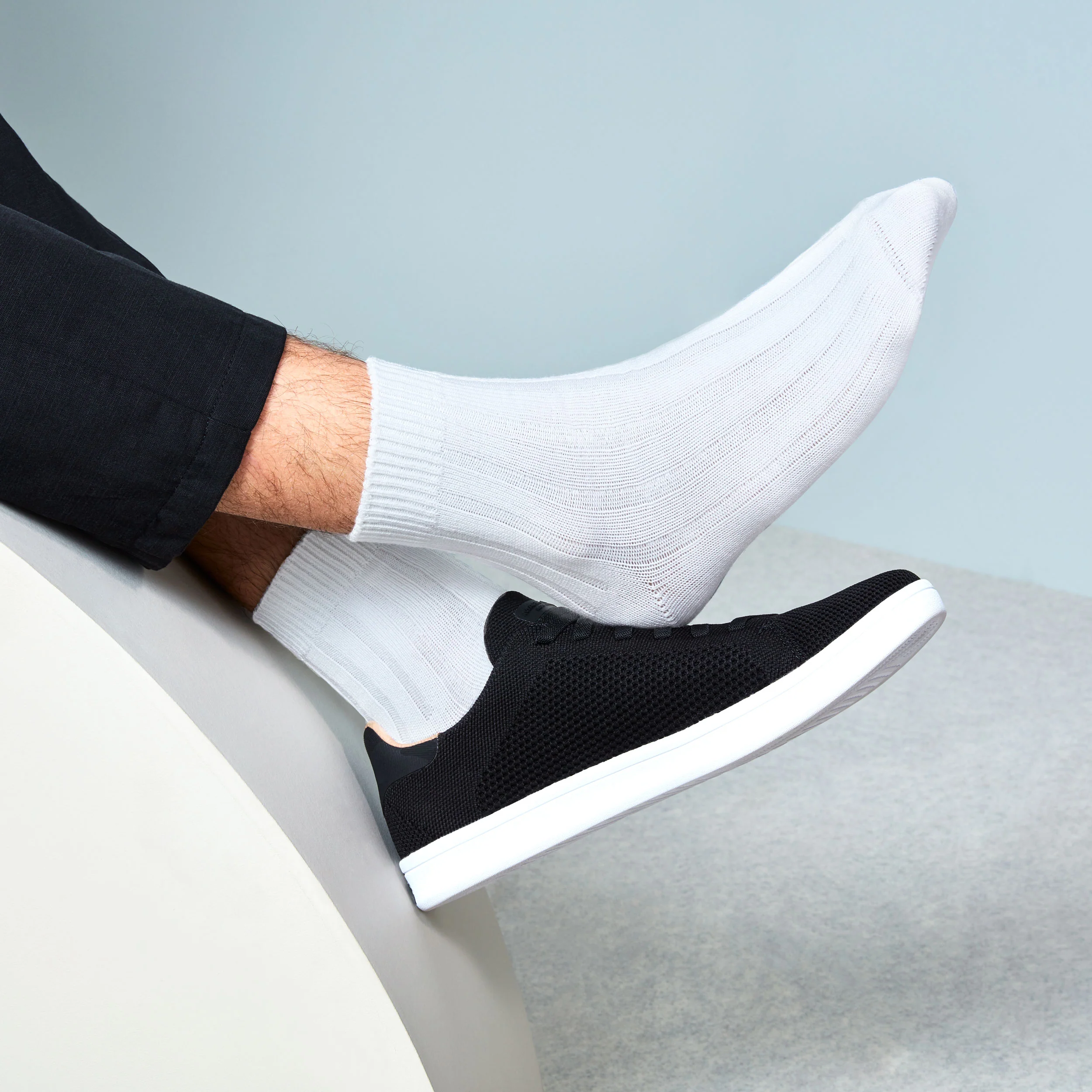 Wide-Ribbed Cotton Quarter Socks - Image 3