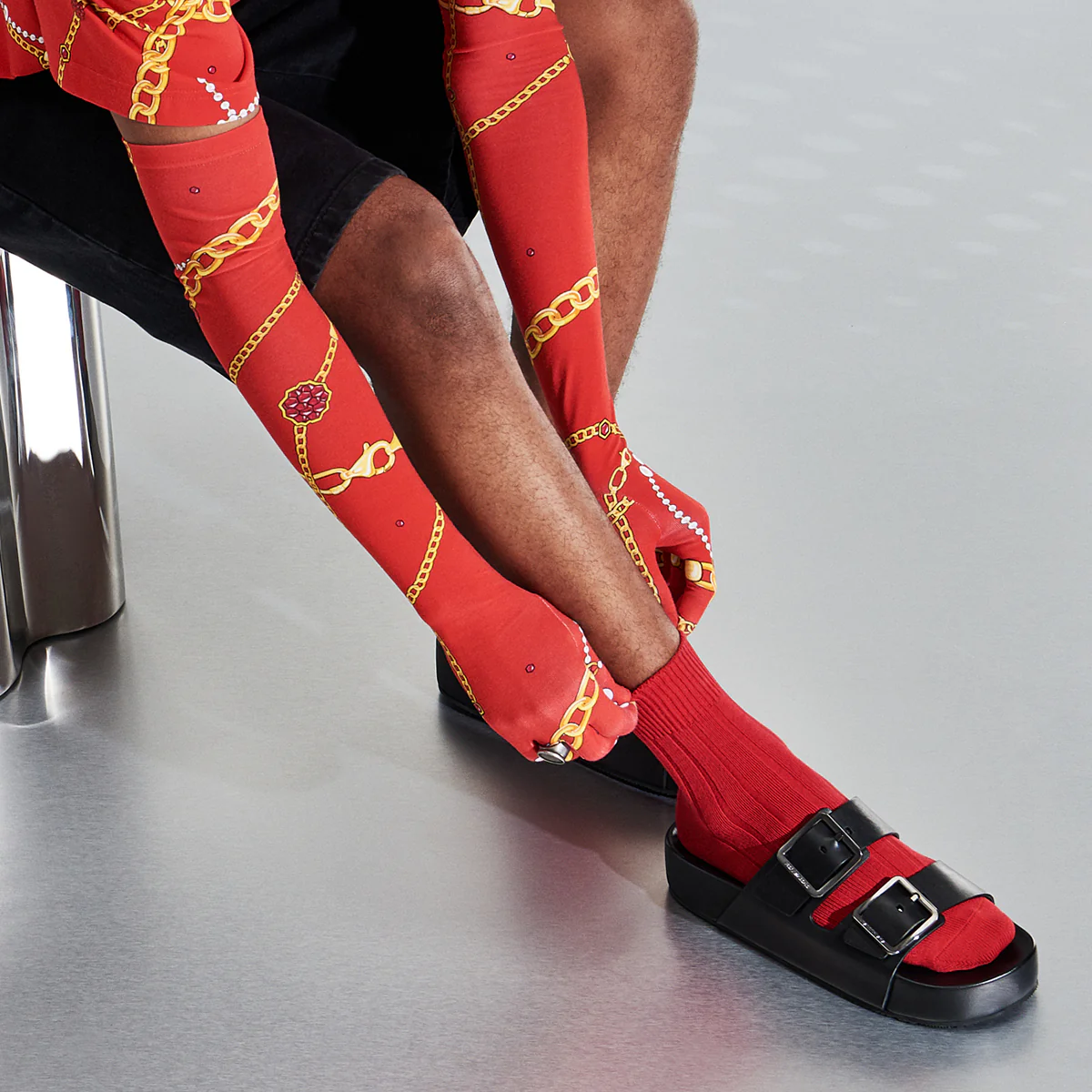 Wide-Ribbed Cotton Quarter Socks - Image 5