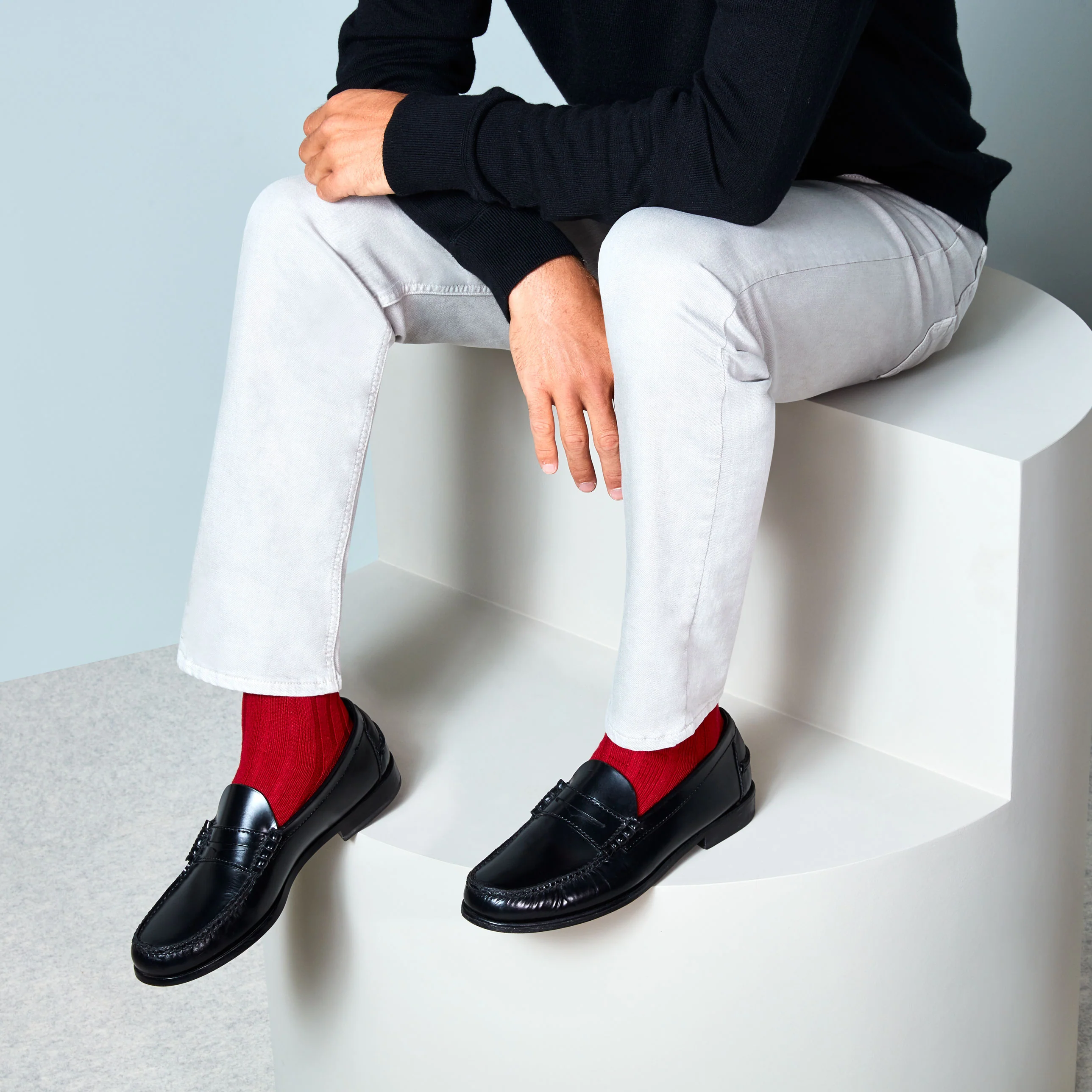 Wide-Ribbed Cotton Quarter Socks - Image 8