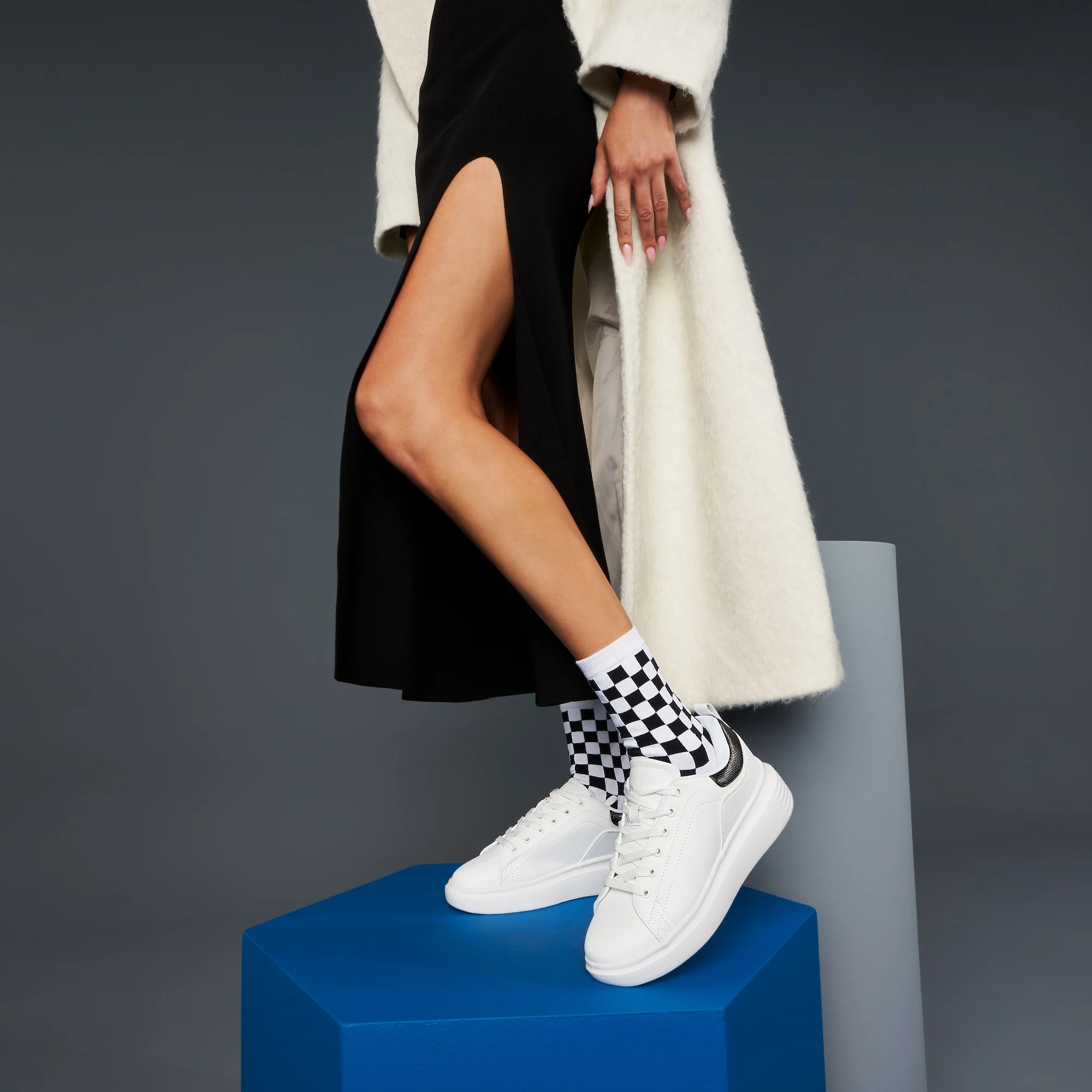 Plaid Cotton Crew Socks - Image 2