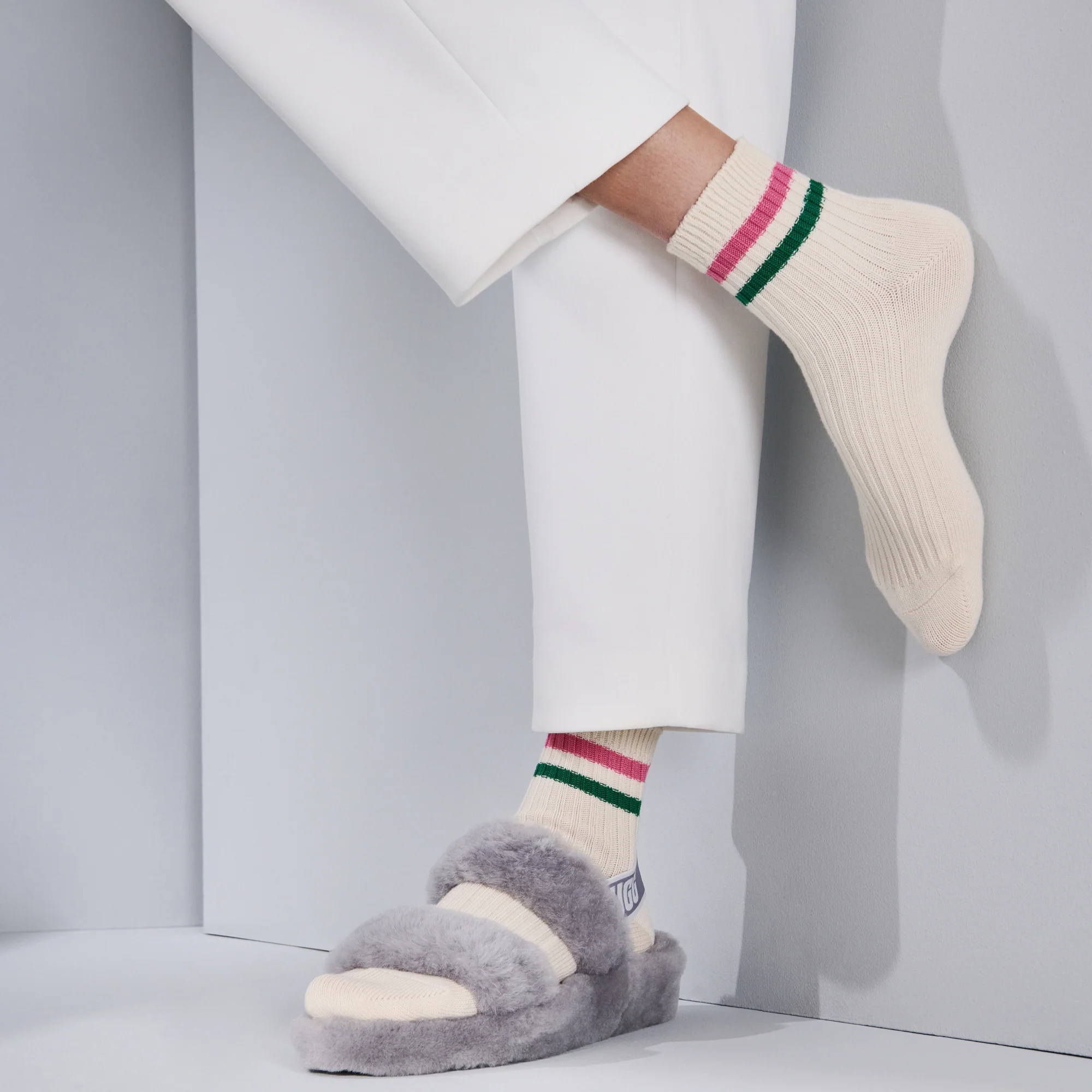 Striped Cotton  Quarter Socks - Image 3